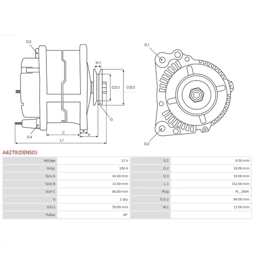 Alternátor AS-PL A6270(DENSO) - obr. 5