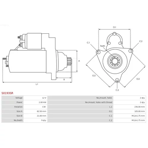 Štartér AS-PL S0193SR - obr. 4