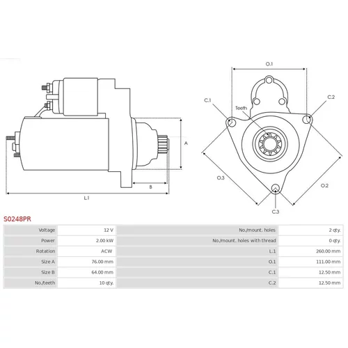 Štartér S0248PR /AS-PL/ - obr. 4