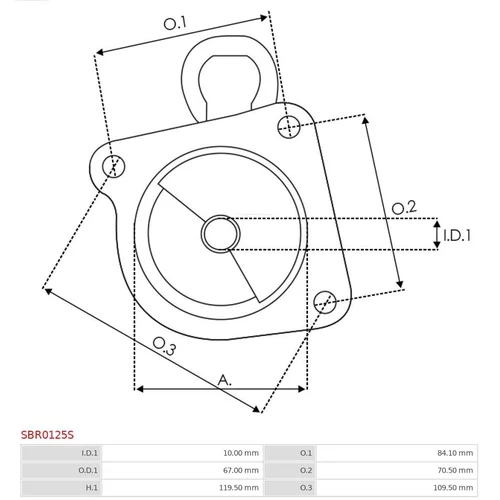 Veko sýtiča karburátora AS-PL SBR0125S - obr. 2