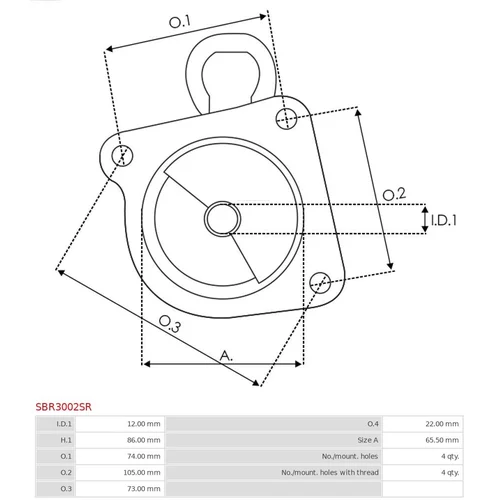 Veko sýtiča karburátora SBR3002SR /AS-PL/ - obr. 2