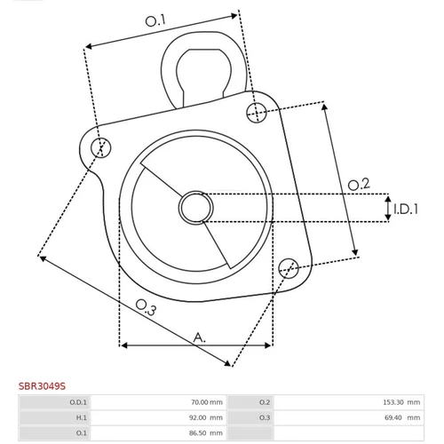 Veko sýtiča karburátora AS-PL SBR3049S - obr. 2