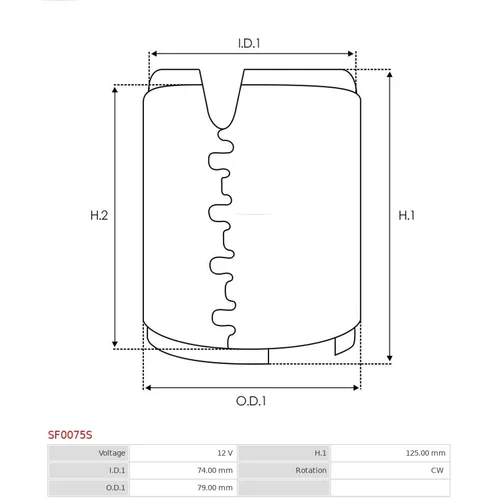 Budiace vinutie štartéra SF0075S /AS-PL/ - obr. 2