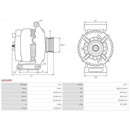 Alternátor A0049PR /AS-PL/ - obr. 4