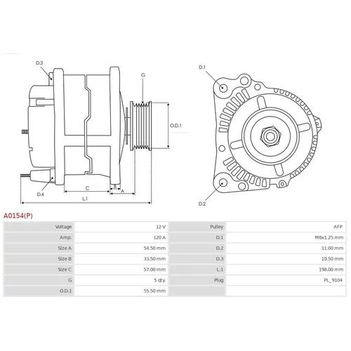 Alternátor AS-PL A0154(P) - obr. 4