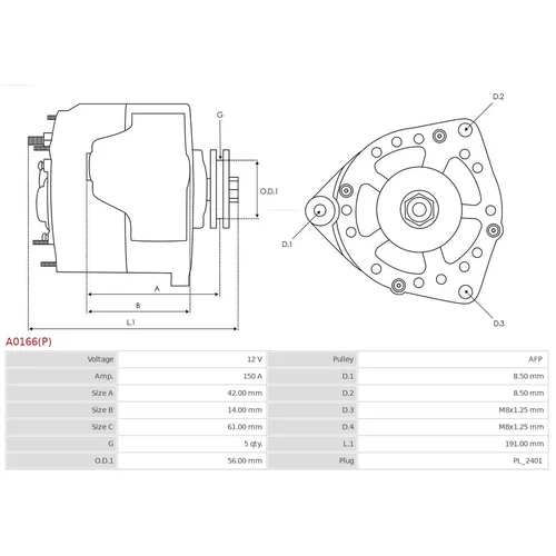 Alternátor AS-PL A0166(P) - obr. 4