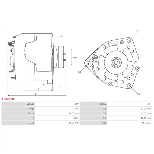 Alternátor AS-PL A0840PR - obr. 4