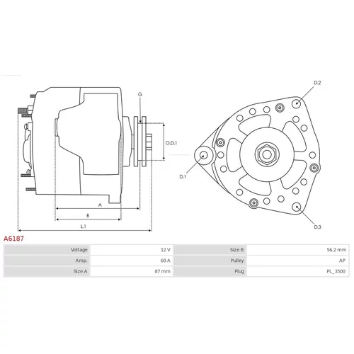 Alternátor AS-PL A6187 - obr. 4