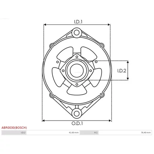 Držiak, hnacia príruba alternátora AS-PL ABR0030(BOSCH) - obr. 2