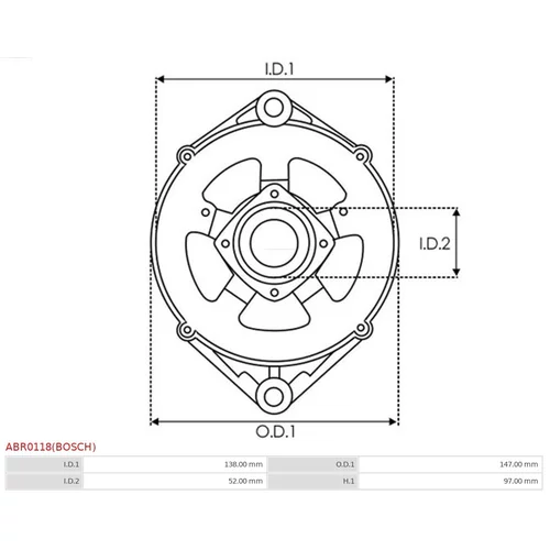 Ochranná krytka alternátora AS-PL ABR0118(BOSCH) - obr. 2