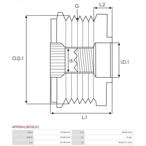 Voľnobežka alternátora AFP0041(BOSCH) /AS-PL/ - obr. 3