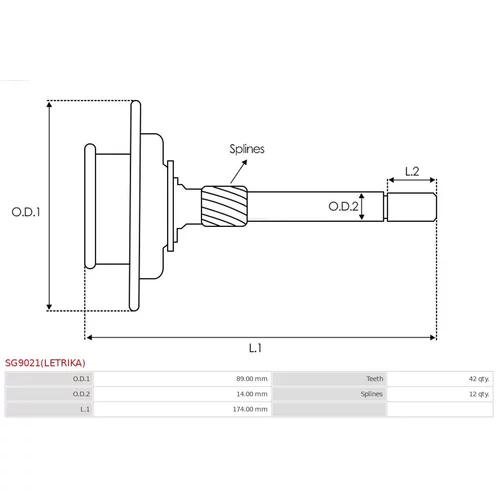 Planetový veniec, planetová prevodovka (štartér) AS-PL SG9021(LETRIKA) - obr. 3