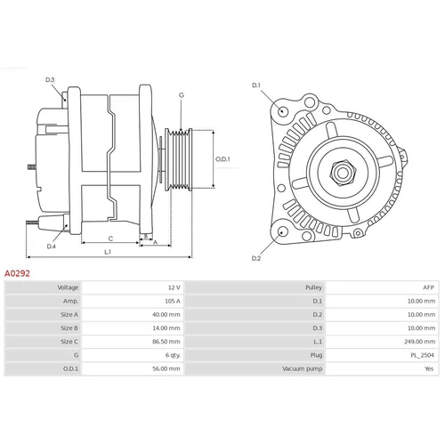 Alternátor AS-PL A0292 - obr. 4