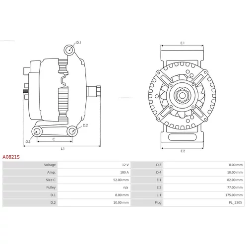 Alternátor A0821S /AS-PL/ - obr. 4