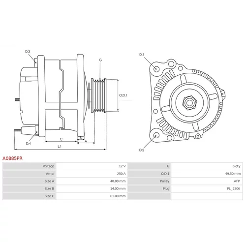 Alternátor AS-PL A0885PR