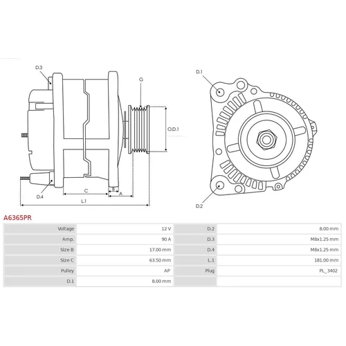 Alternátor AS-PL A6365PR - obr. 4