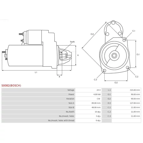 Štartér AS-PL S0082(BOSCH) - obr. 4