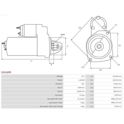 Štartér S3016PR /AS-PL/ - obr. 4