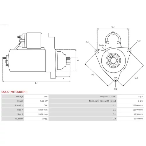Štartér AS-PL S5527(MITSUBISHI) - obr. 4