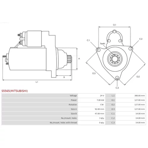 Štartér AS-PL S5565(MITSUBISHI) - obr. 4