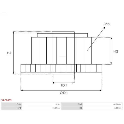 Rotor štartéra AS-PL SAC0002 - obr. 2