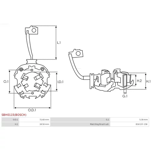 Držiak uhlíkov AS-PL SBH0115(BOSCH) - obr. 1