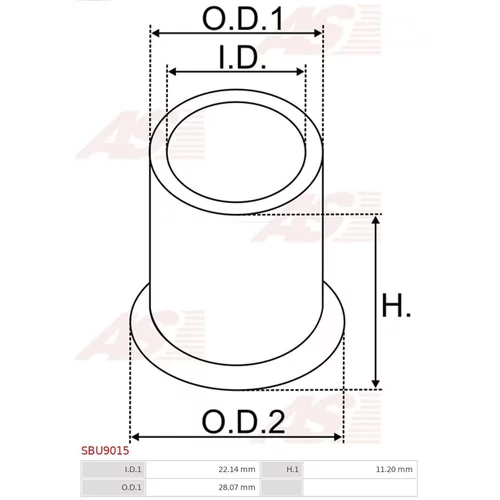 Puzdro, Hriadeľ štartéra SBU9015 /AS-PL/ - obr. 1