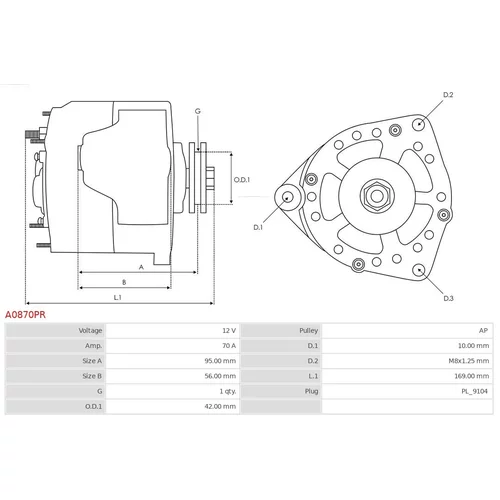 Alternátor A0870PR /AS-PL/ - obr. 4