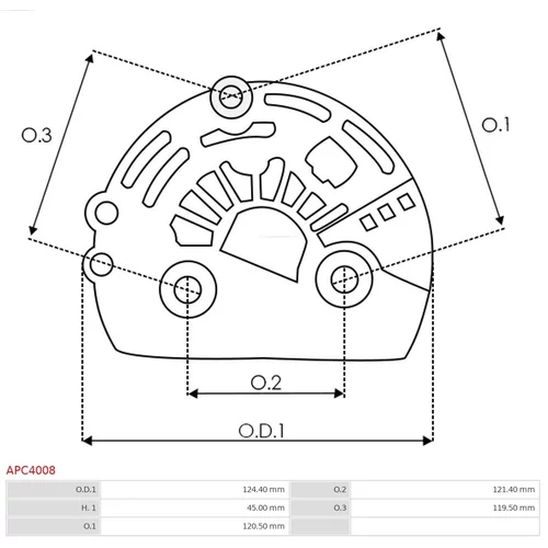 Ochranná krytka alternátora APC4008 /AS-PL/ - obr. 1