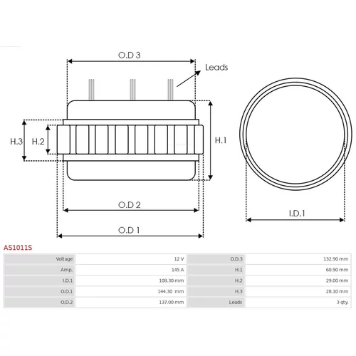 Stator, generátor AS-PL AS1011S - obr. 1