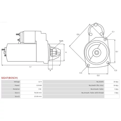 Štartér AS-PL S0247(BOSCH) - obr. 4