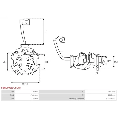 Držiak uhlíkov AS-PL SBH0003(BOSCH) - obr. 1