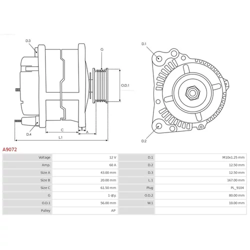 Alternátor AS-PL A9072 - obr. 4