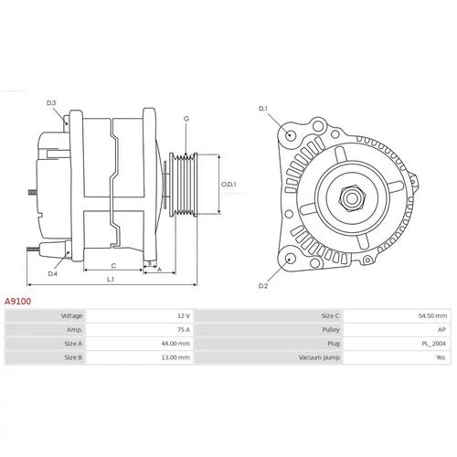 Alternátor AS-PL A9100 - obr. 4