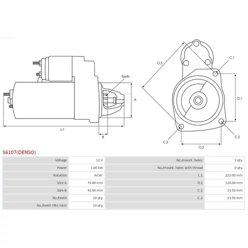 Štartér AS-PL S6107(DENSO) - obr. 4