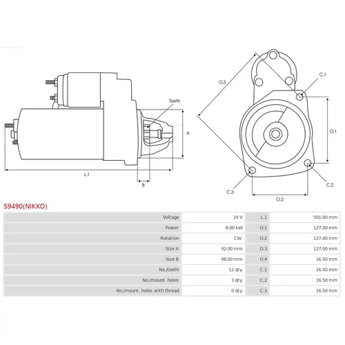Štartér AS-PL S9490(NIKKO) - obr. 4
