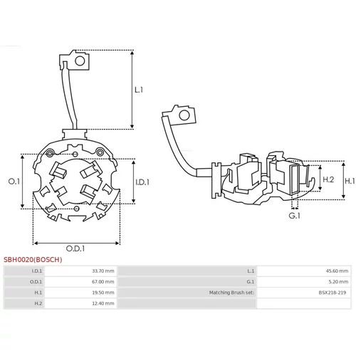 Držiak uhlíkov SBH0020(BOSCH) /AS-PL/ - obr. 1