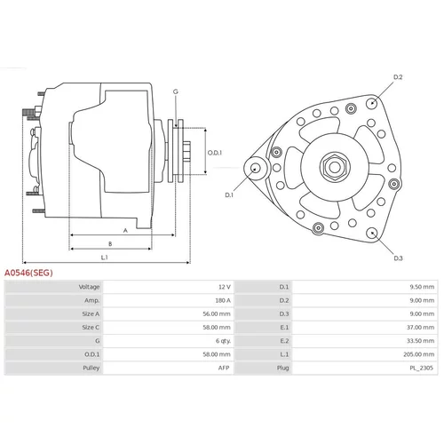 Alternátor AS-PL A0546(SEG) - obr. 4