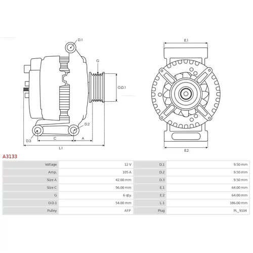 Alternátor AS-PL A3133 - obr. 4