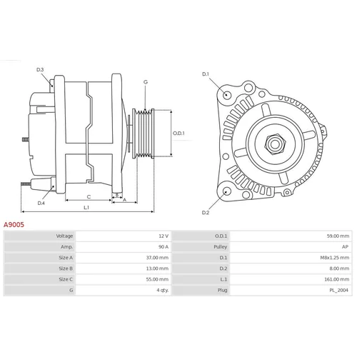 Alternátor AS-PL A9005 - obr. 4