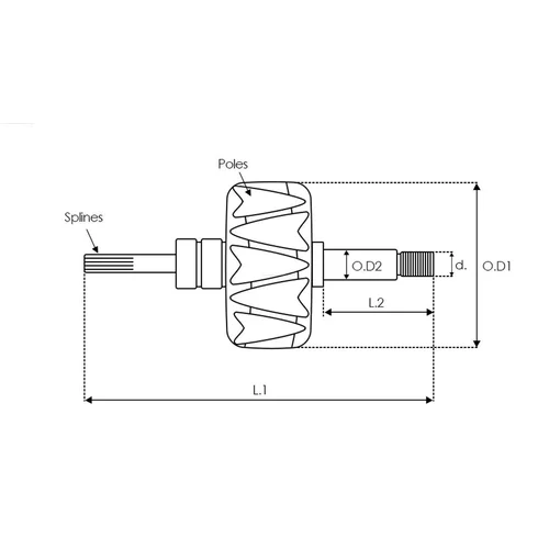 Rotor alternátora AR0130SR /AS-PL/