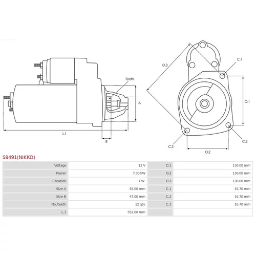 Štartér AS-PL S9491(NIKKO) - obr. 4
