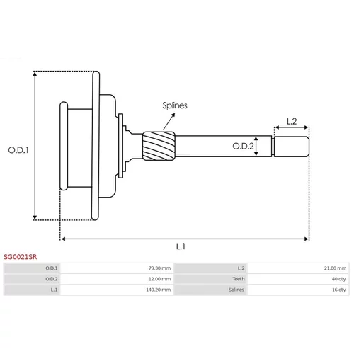 Planetový veniec, planetová prevodovka (štartér) AS-PL SG0021SR - obr. 3