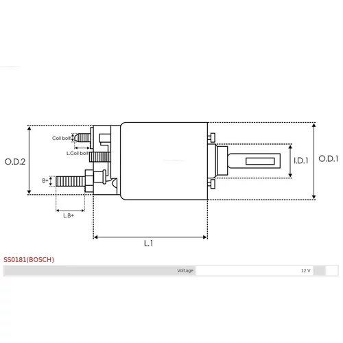 Elektromagnetický spínač pre štartér AS-PL SS0181(BOSCH) - obr. 3