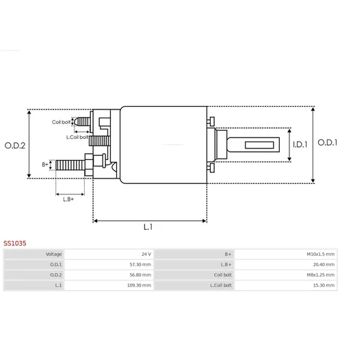 Elektromagnetický spínač pre štartér SS1035 /AS-PL/ - obr. 3