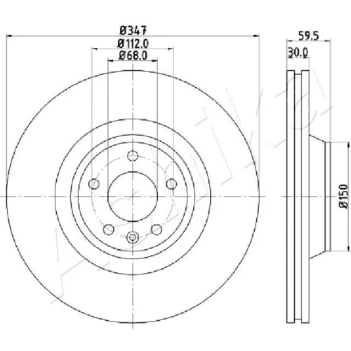 Brzdový kotúč ASHIKA 60-00-0925