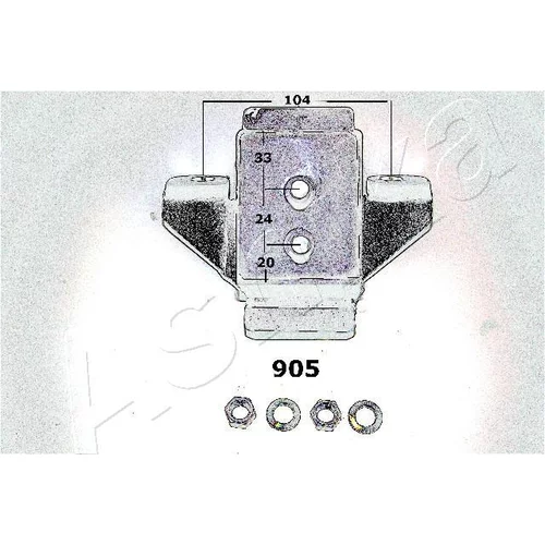 Uloženie motora ASHIKA GOM-905 - obr. 1