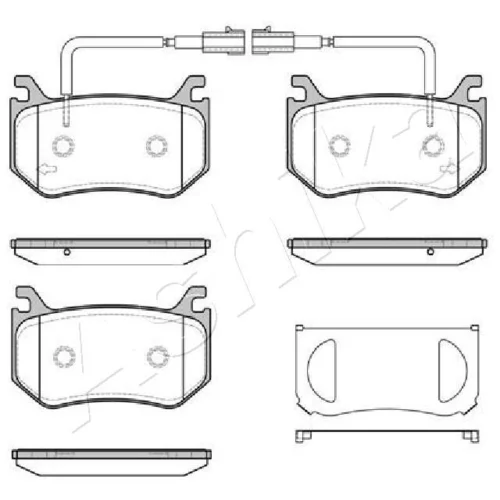 Sada brzdových platničiek kotúčovej brzdy ASHIKA 51-00-0204 - obr. 1