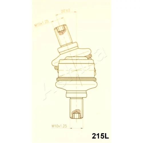 Stabilizátor podvozku ASHIKA 106-02-215L