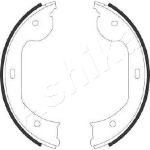 Sada brzd. čeľustí parkov. brzdy ASHIKA 55-00-0104